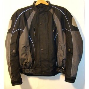NEW! Xelement Motorcycle Jacket BIG & TALL Black/Gray Zip Out Liner SIZE 3XL  AC